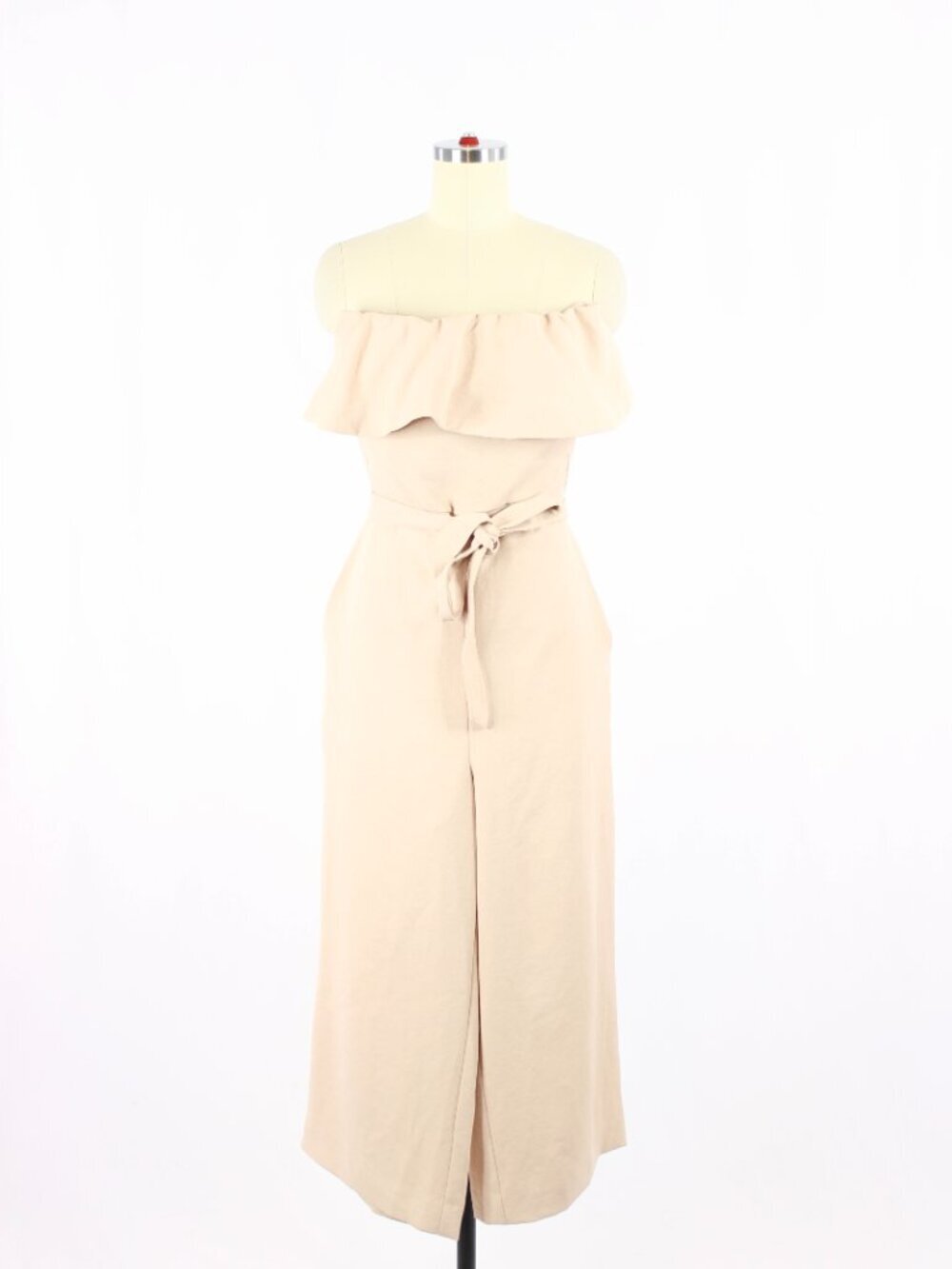 Aritzia BABATON Altamiro Pink Basketweave Cropped Wide Leg Jumpsuit, Size 4